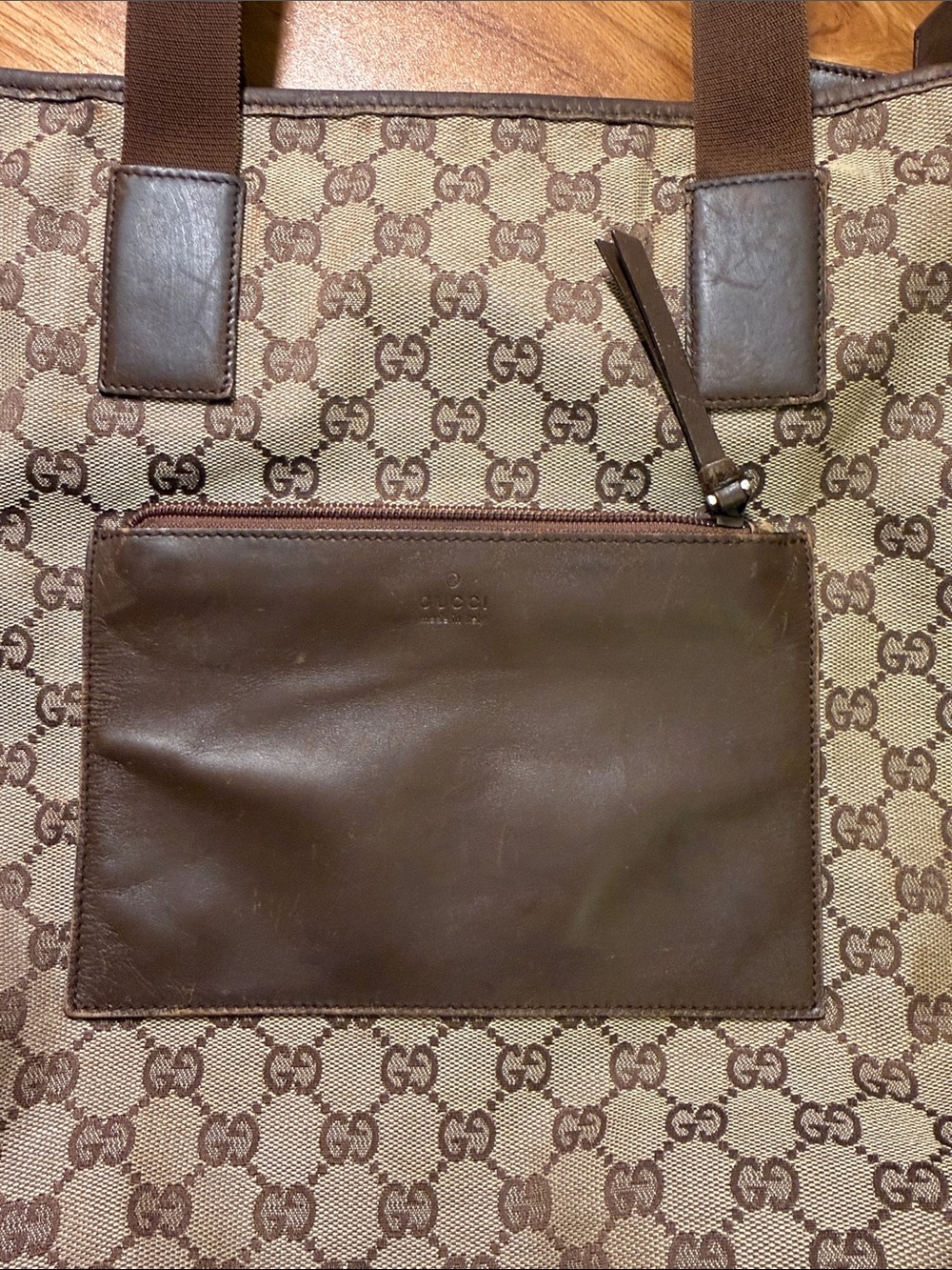 Gucci Beige and Brown GG Canvas Messenger Bag - Picture 9 of 13